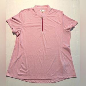 Greg Norman Play Dry Women's Short Sleeve Golf Shirt Pink Size XXL NWOT